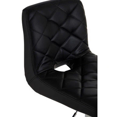 Tara Black Faux Leather Bar Chair - Image 6