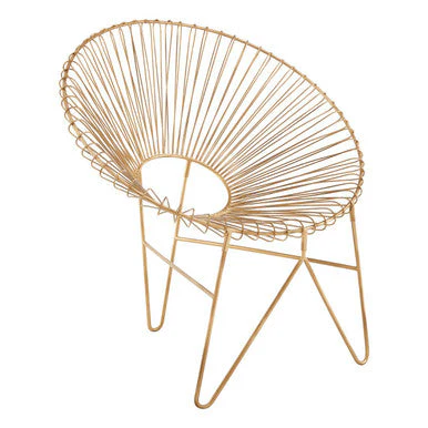 Templar Gold Wire Frame Occasional Chair - Image 3