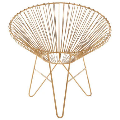 Templar Gold Wire Frame Occasional Chair - Image 5