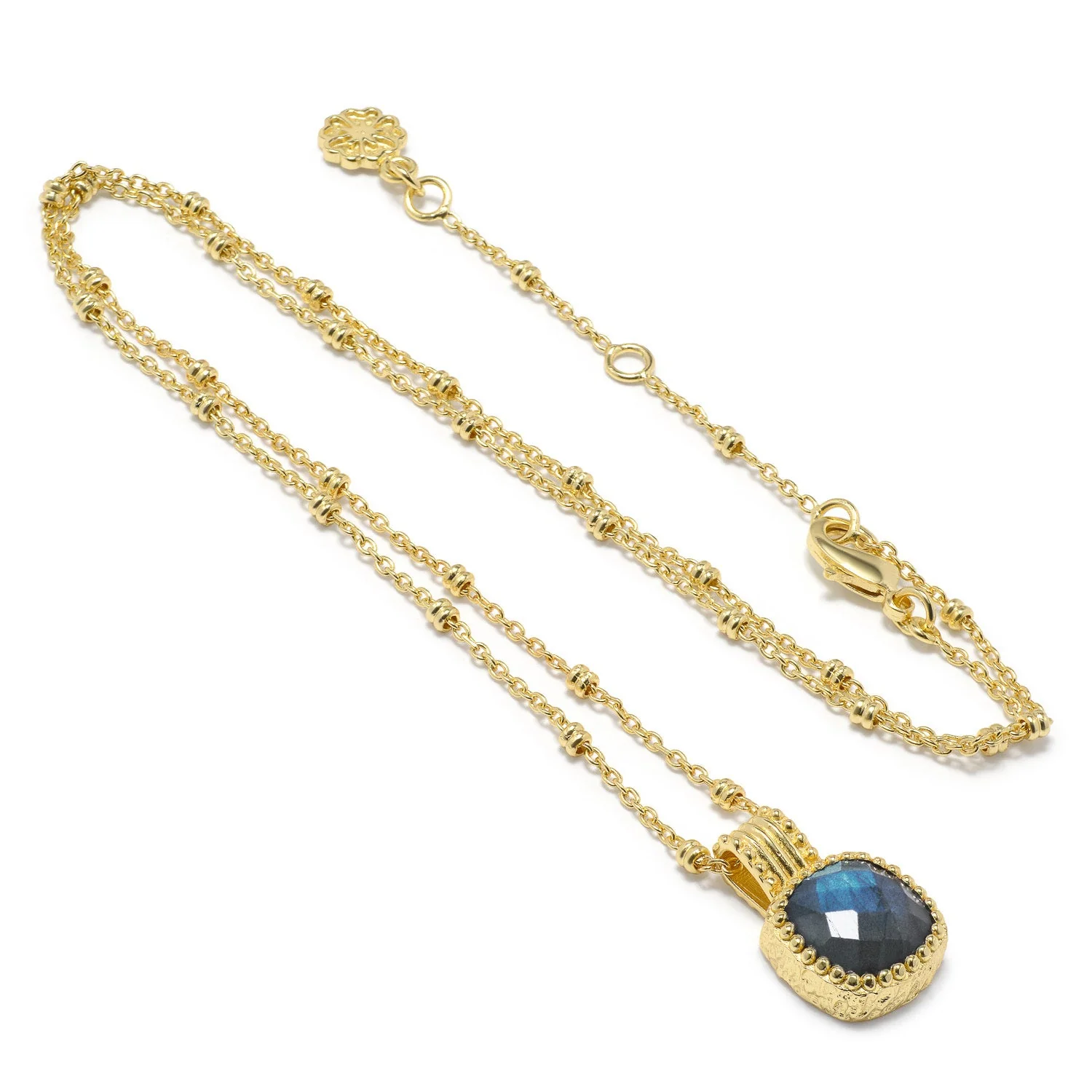 Tetra Square Gemstone Pendant with Labradorite - Image 2