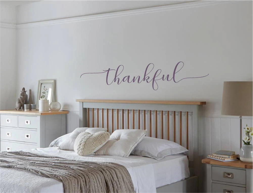 Thankful Wall Art Sticker – Inspirational Vinyl Wall Quote - Image 7
