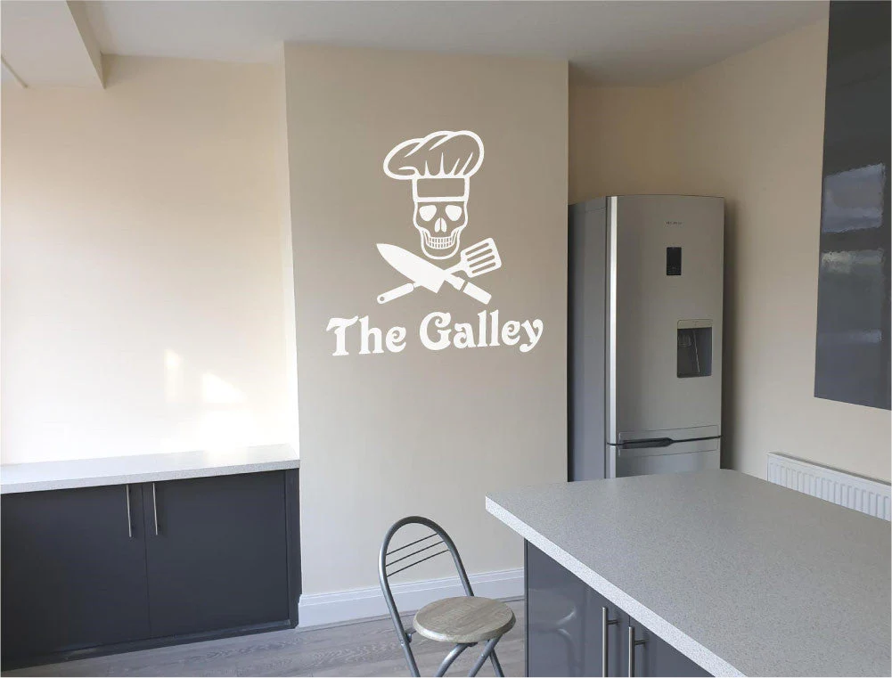 The Galley Skull Chef Kitchen Wall Sticker - Image 7