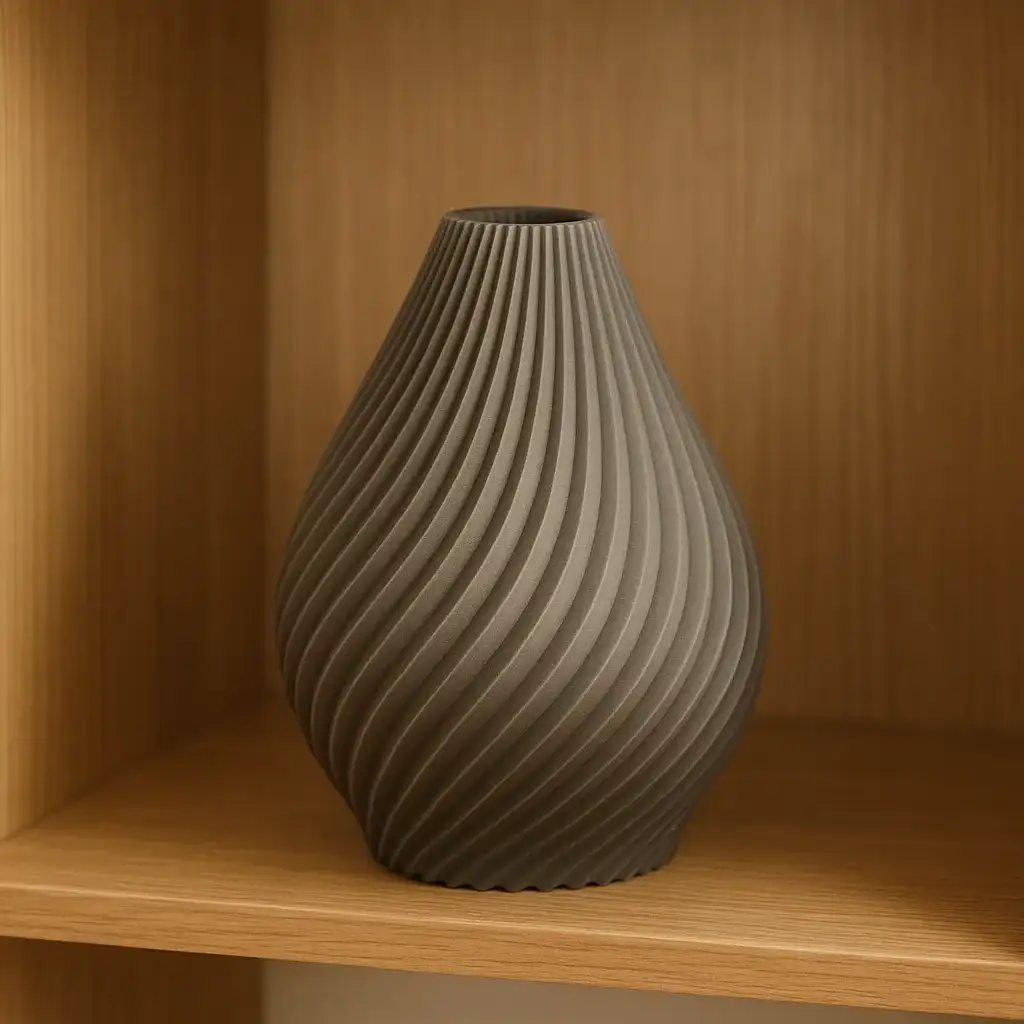 The Spiral Vase – Twisted Teardrop 3D Printed Decor - Image 2
