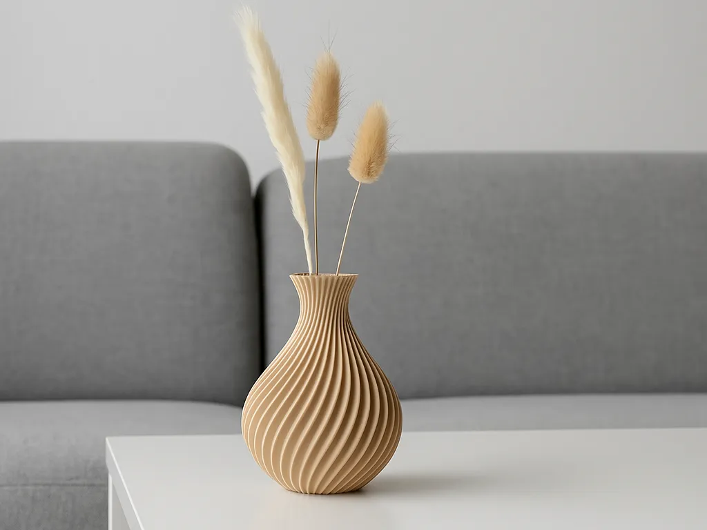 The Susanna Vase – Organic Spiral 3D Printed Decor - Image 3