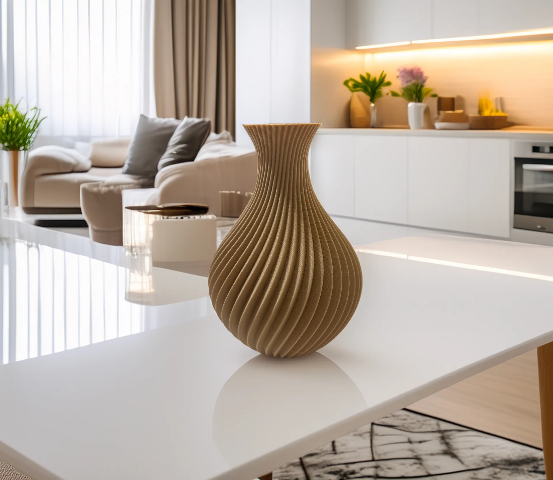 The Susanna Vase – Organic Spiral 3D Printed Decor - Image 4