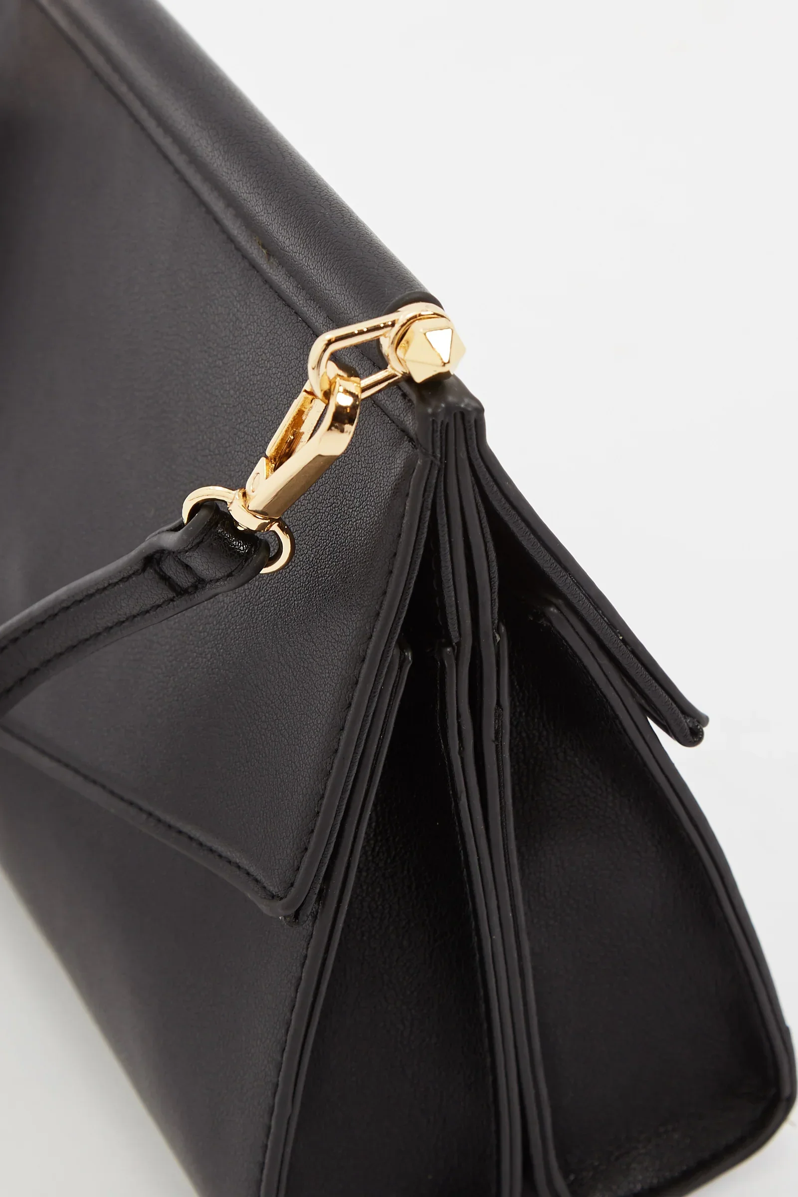 Thea Black Double Flap Crossbody Bag - Image 6
