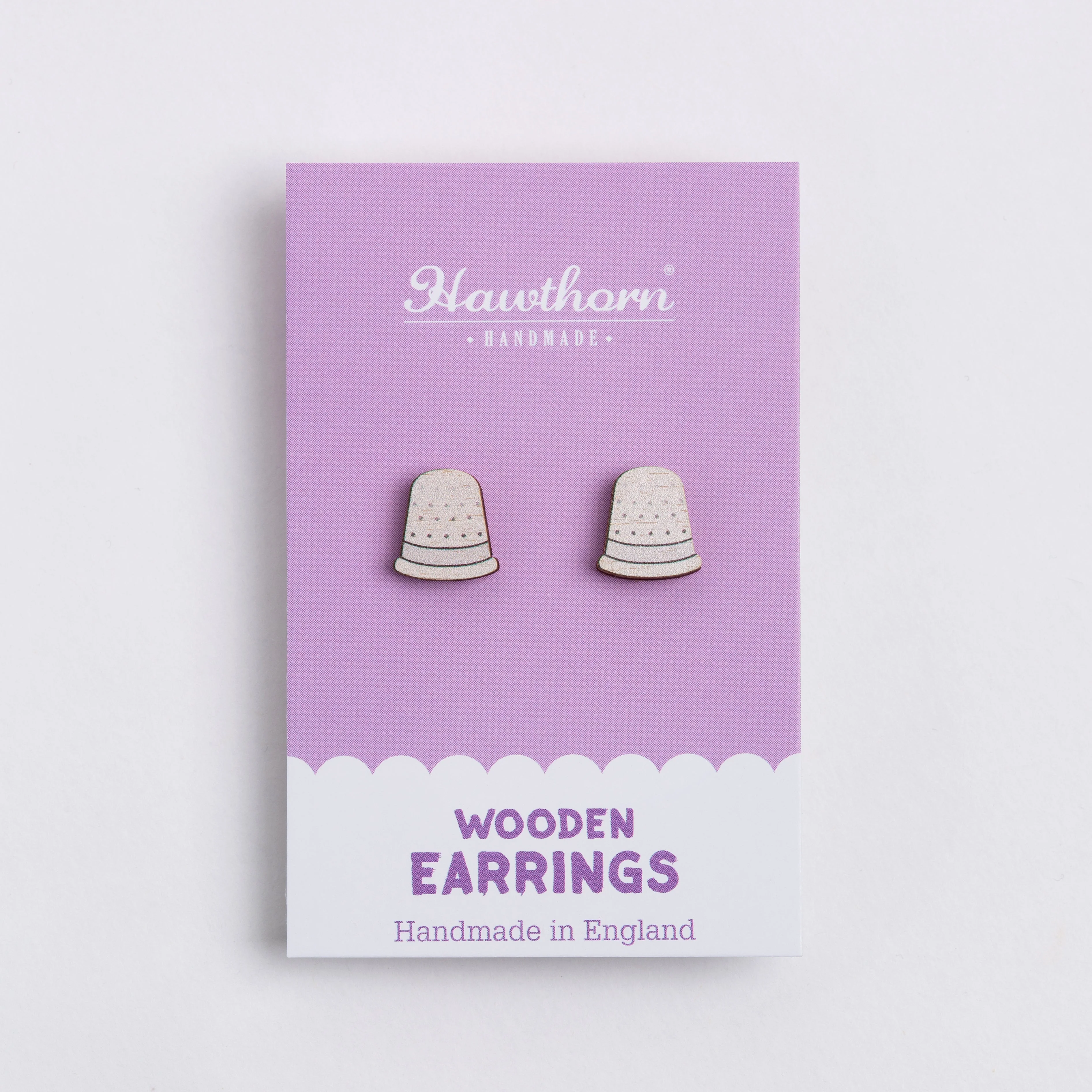 Thimble Wooden Earrings  - Sewing Gift - Image 5