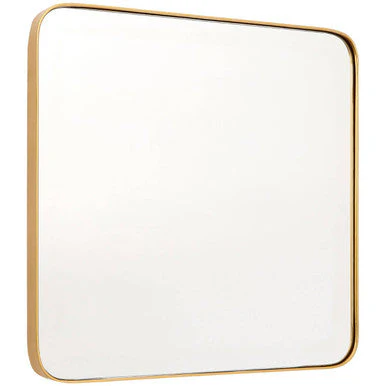 Tia Small Gold Finish Square Wall Mirror - Image 2