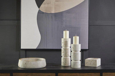 Tibor Travertine Small Candle Holder - Image 5