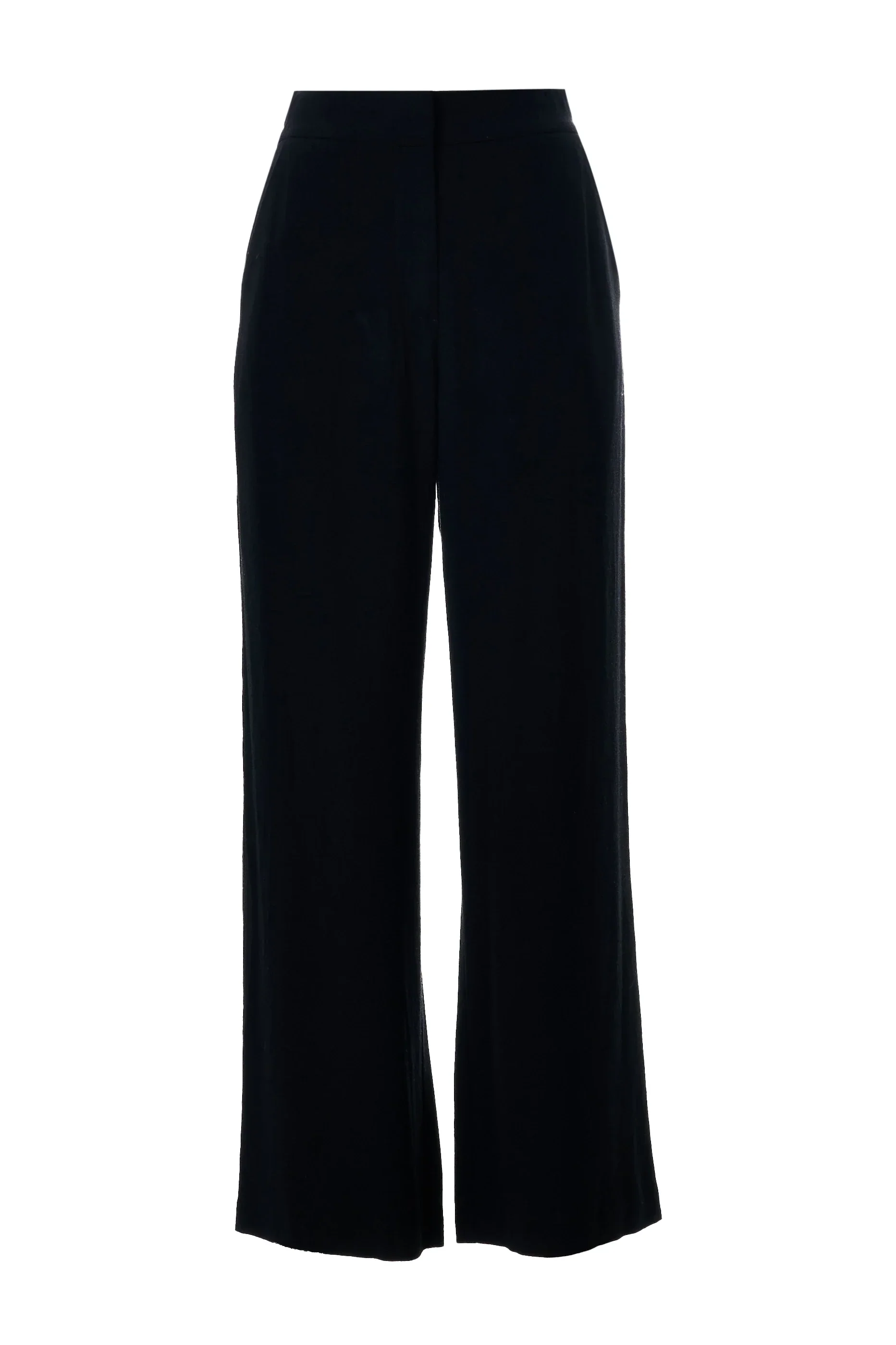 Tilde Linen Mix Wide Leg Trousers - Black - Image 5