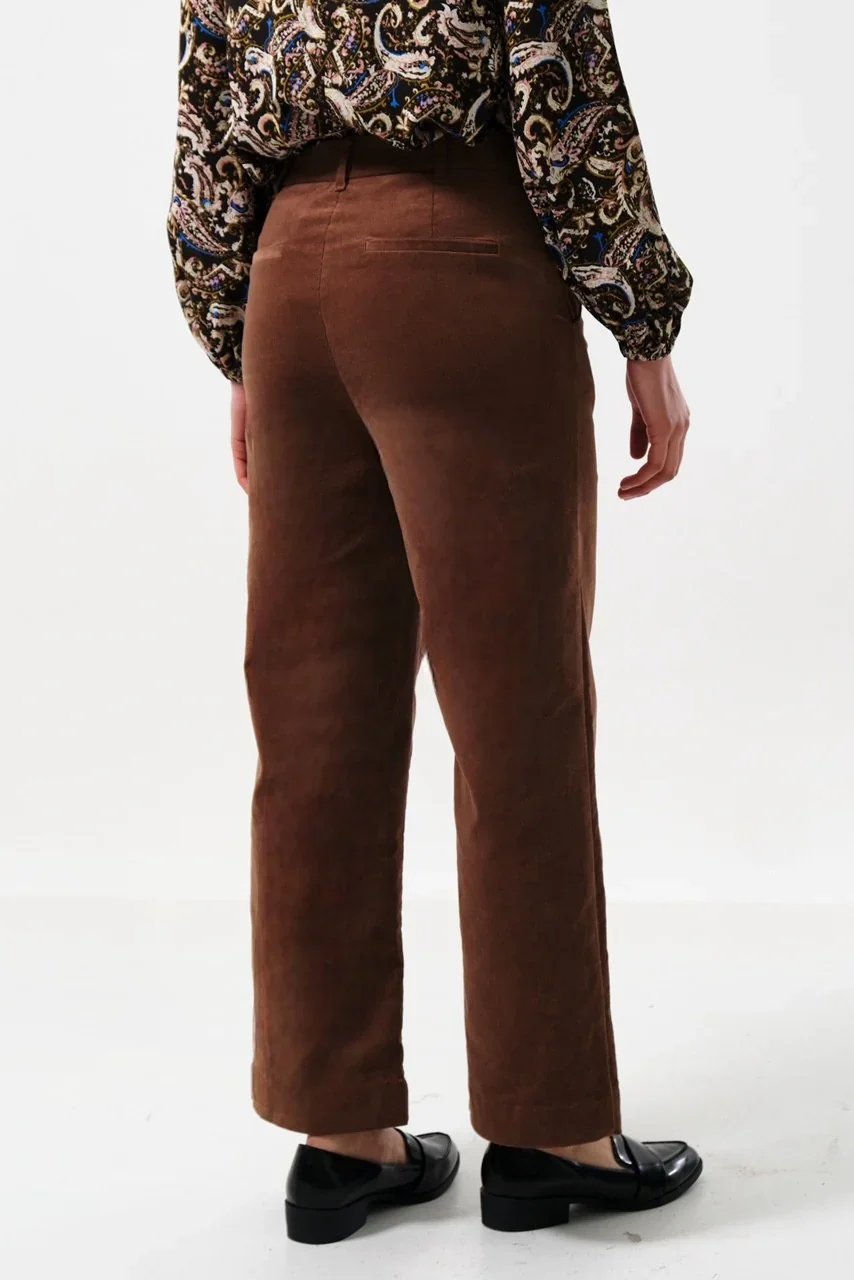 Tim Baby Cord Straight Cut Trousers - Mole - Image 2