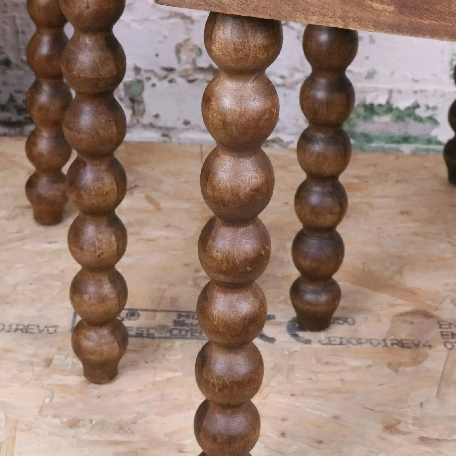 Tivani Wooden Side Table Set of 2 Bobbin Legs - Image 5
