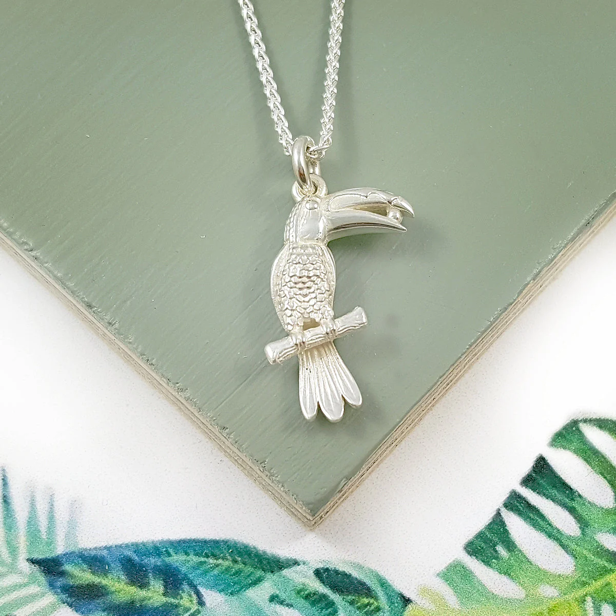 Toucan Parrot Silver Charm - Image 3