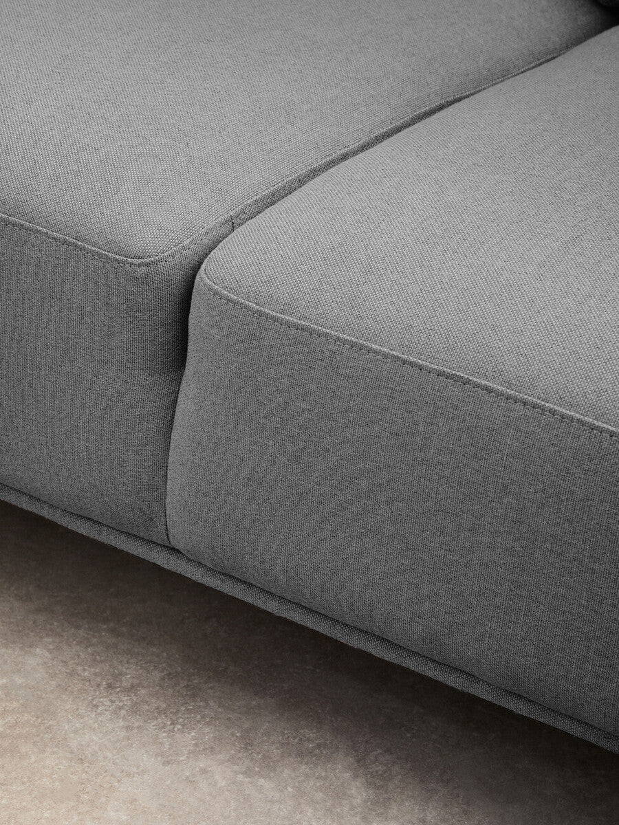 3 Seater Grey Fabric Right Chaise Sofa, Toulon - Image 14