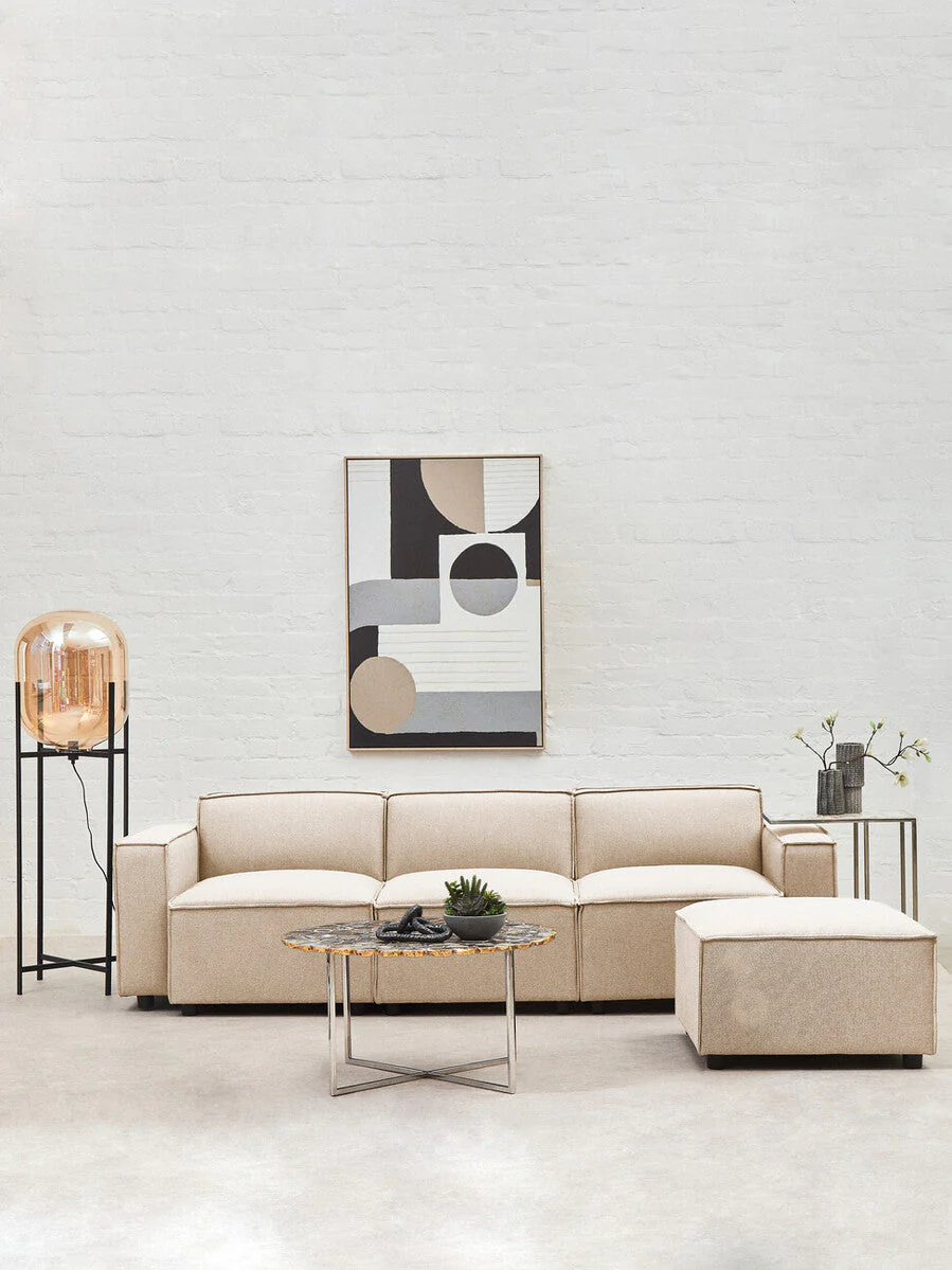Cream Fabric Left Arm Modular Sofas, Toulouse - Image 19