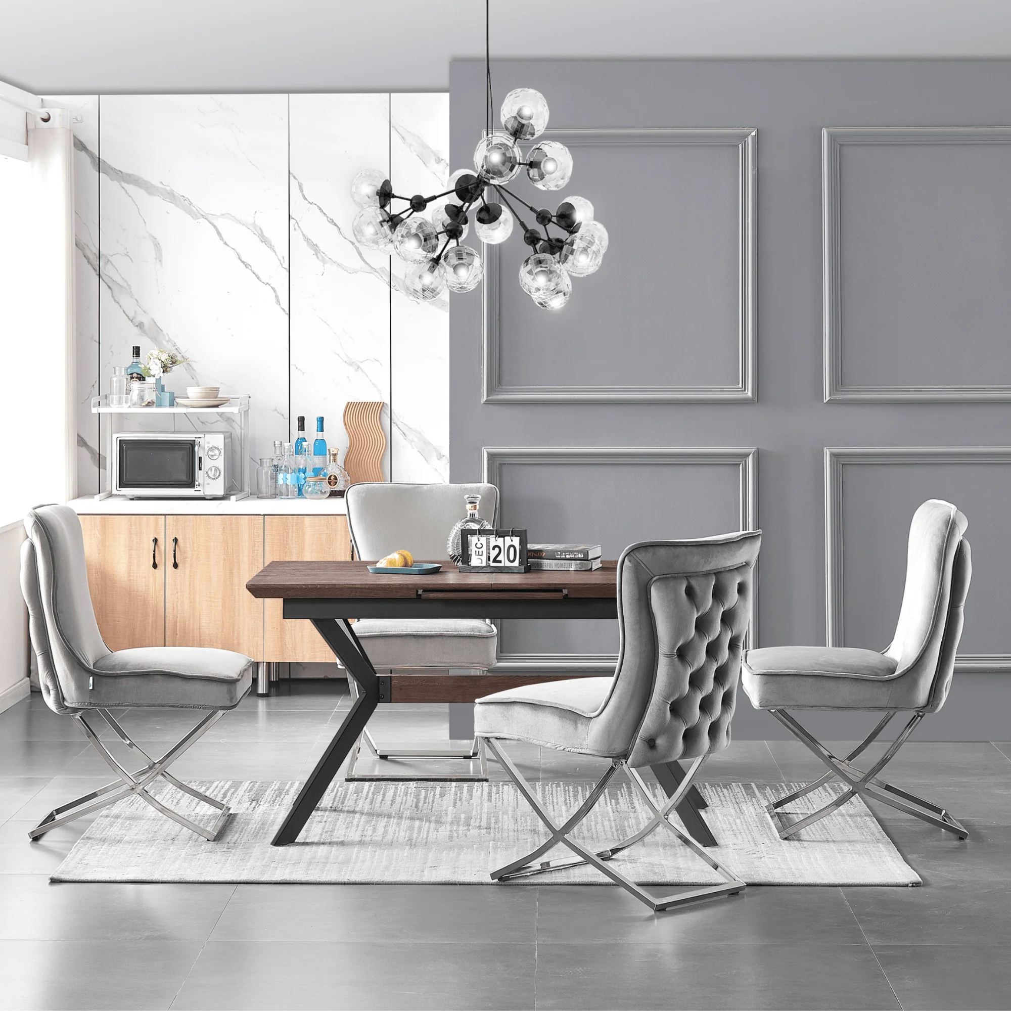 Trafalgar Velvet Dining Chair - Image 48