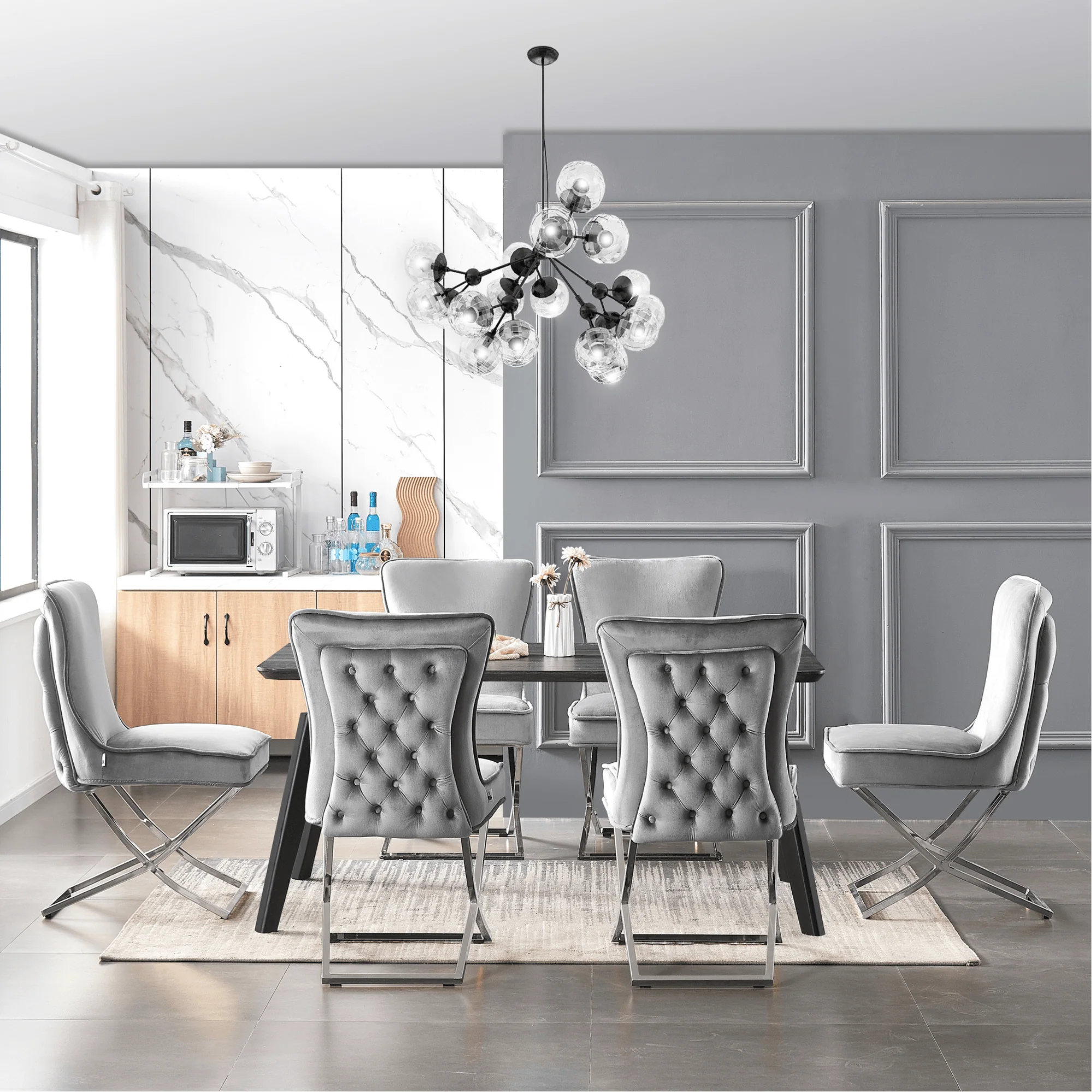 Trafalgar Velvet Dining Chair - Image 49