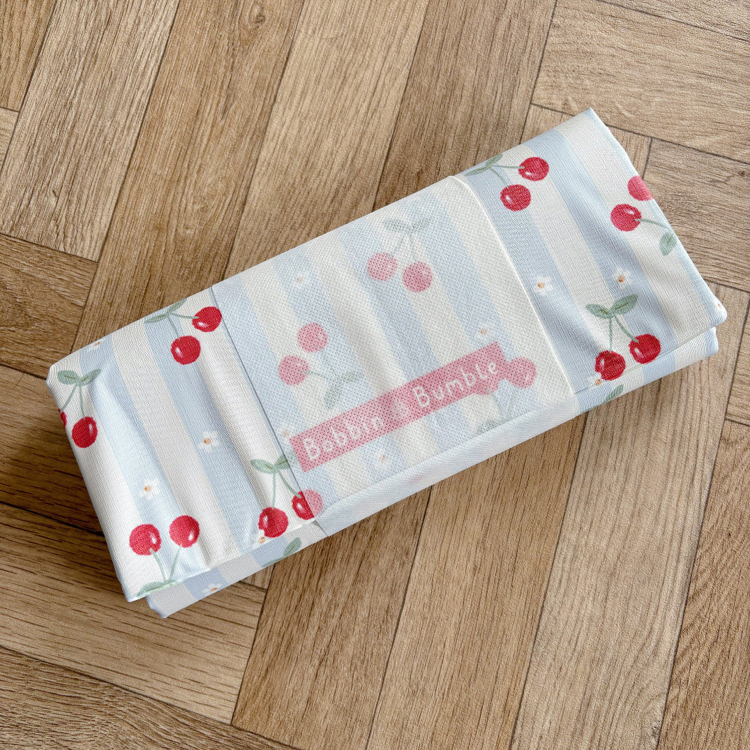 Travel Changing Mat - Cherry Stripe - Image 4