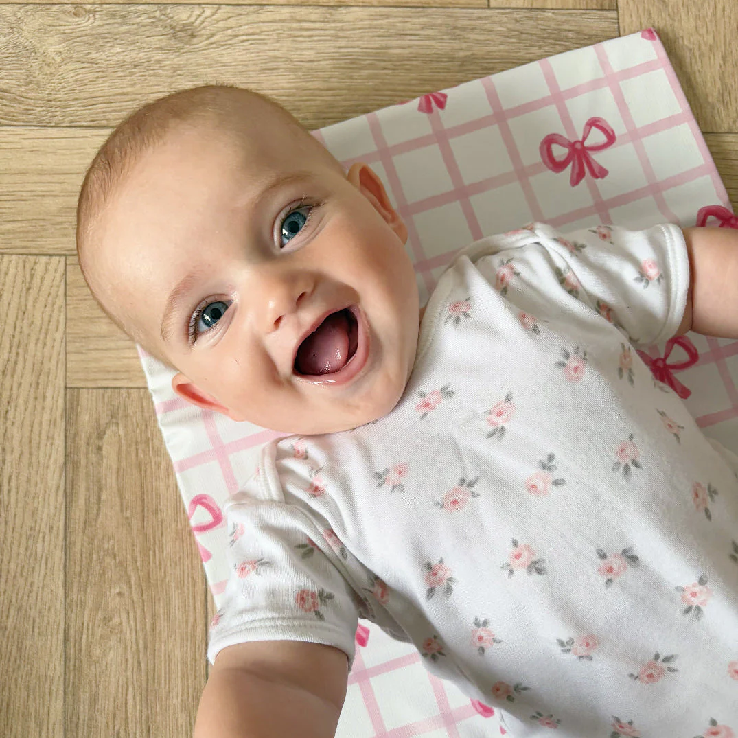Travel Changing Mat - Pink Bows - Image 15