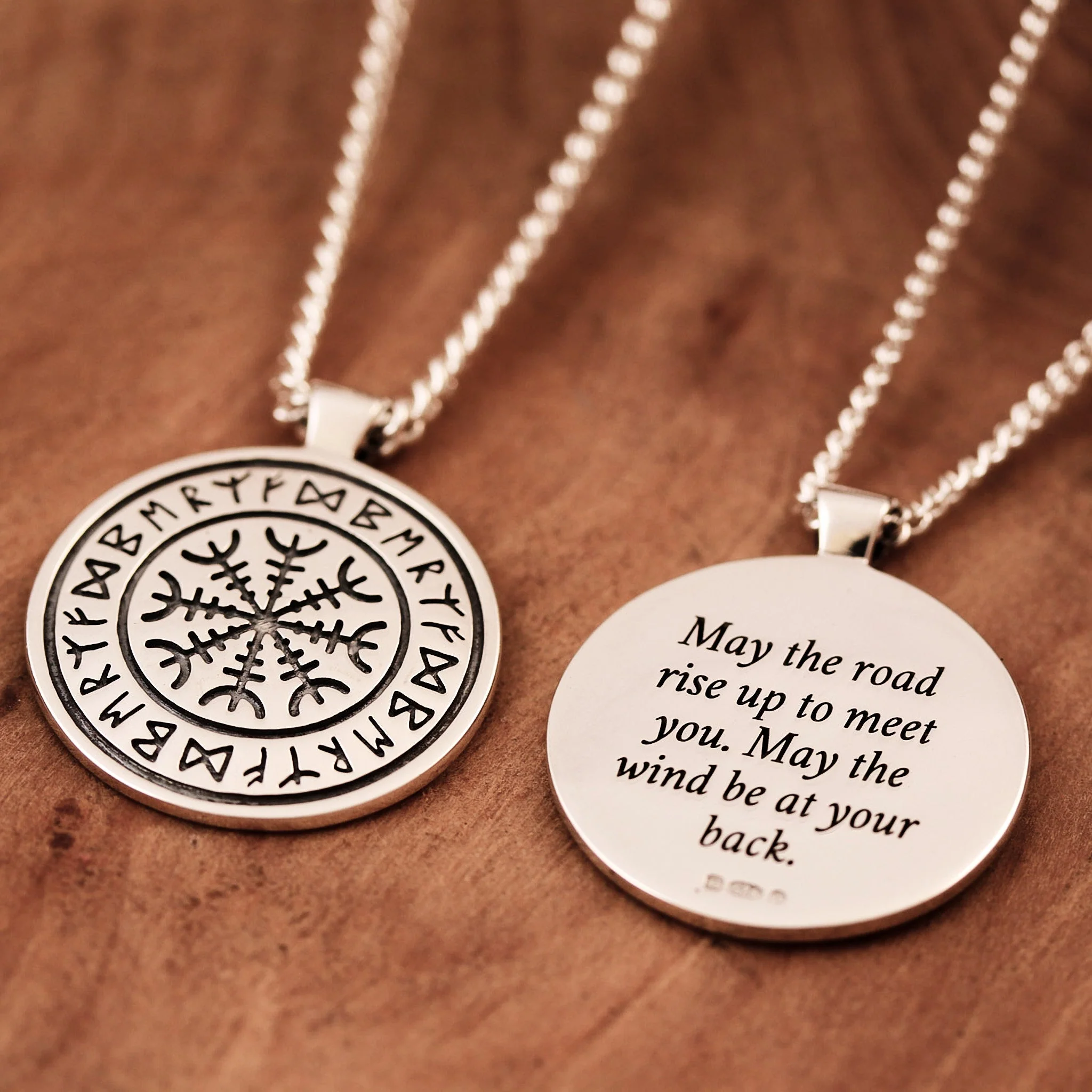 Travel Viking Rune Personalised Silver Necklace - Image 5