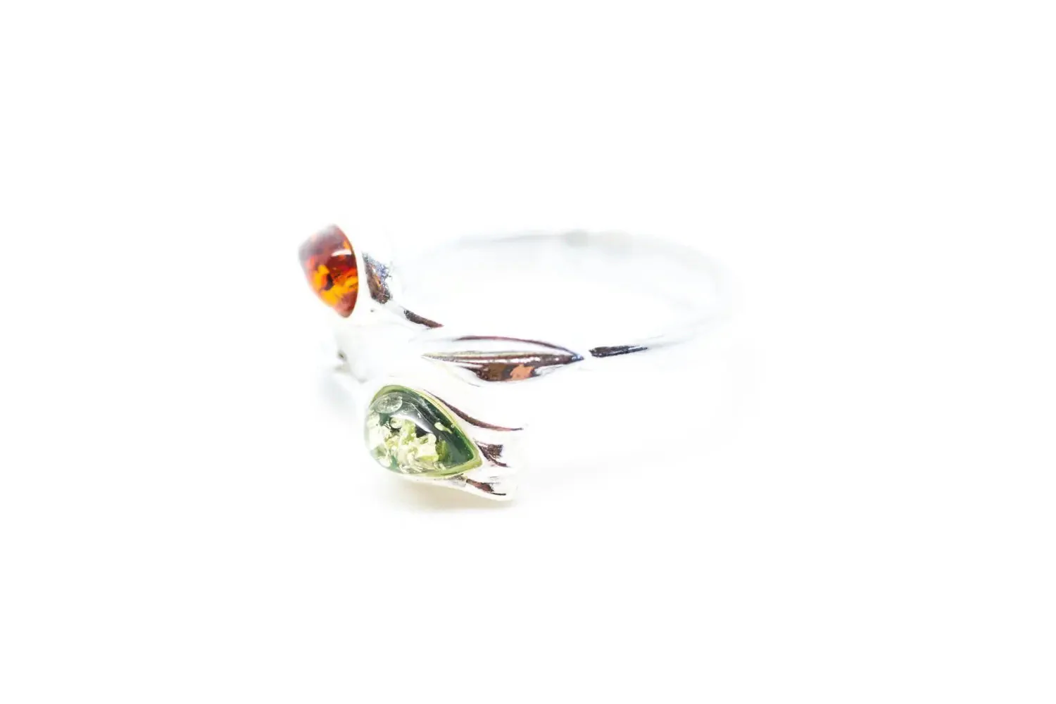 Two Tone Amber Tulip Ring - Image 5