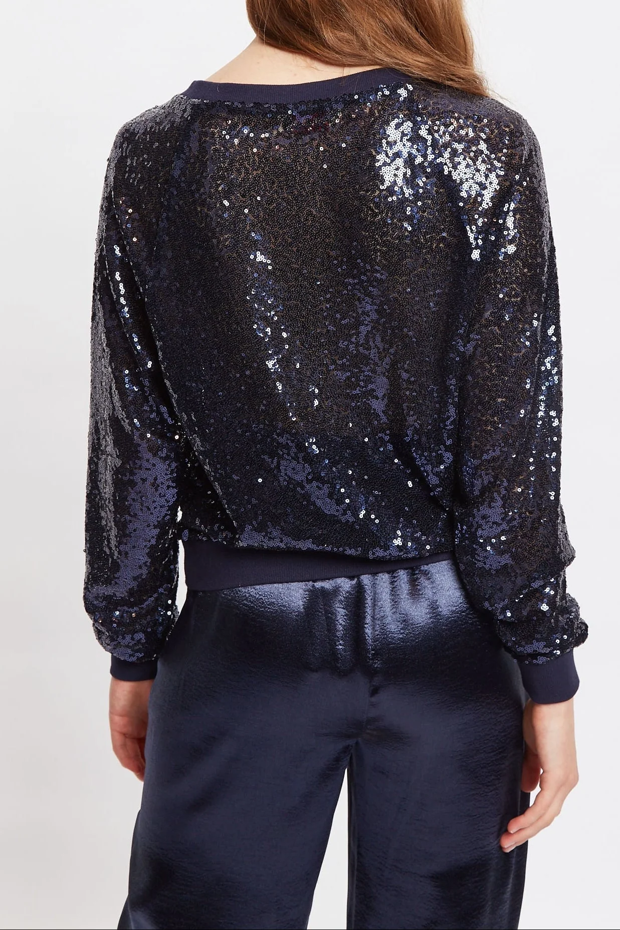 Ulla Sequin Sweatshirt - Navy - Image 2
