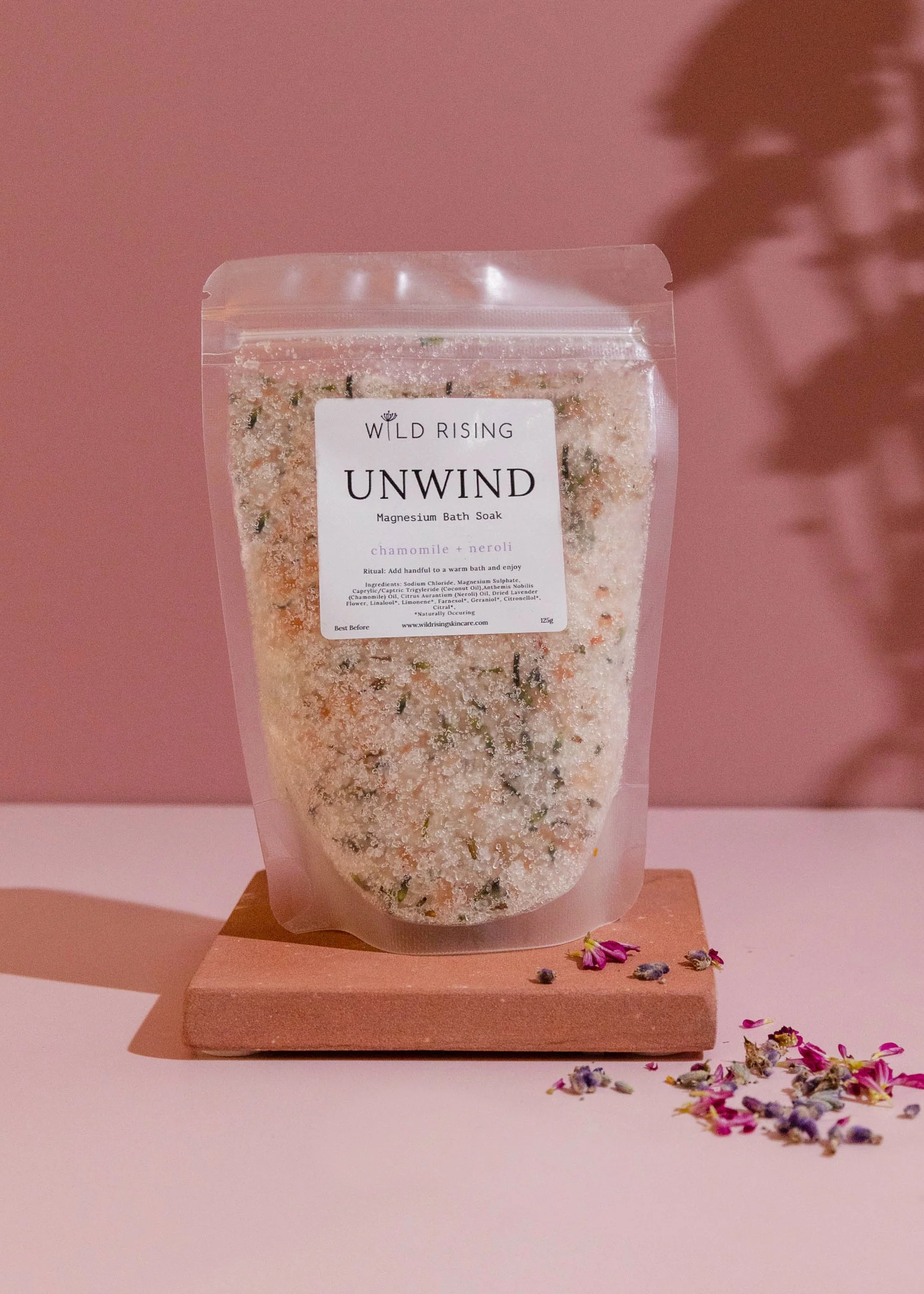 Unwind - Chamomile and Neroli Bath Salts 125g - Image 2