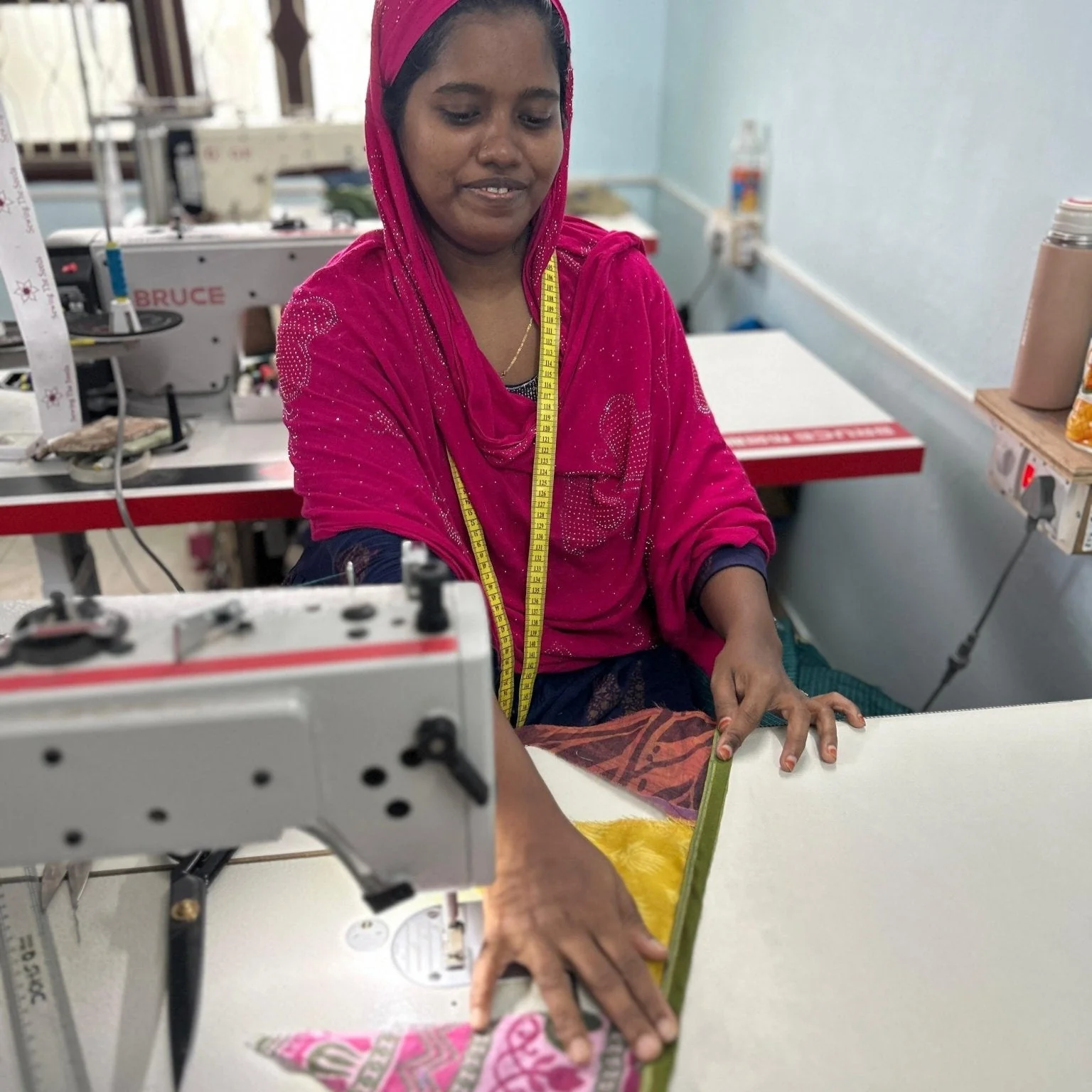 Upcycled sari flags, reusable sari bunting - Image 7