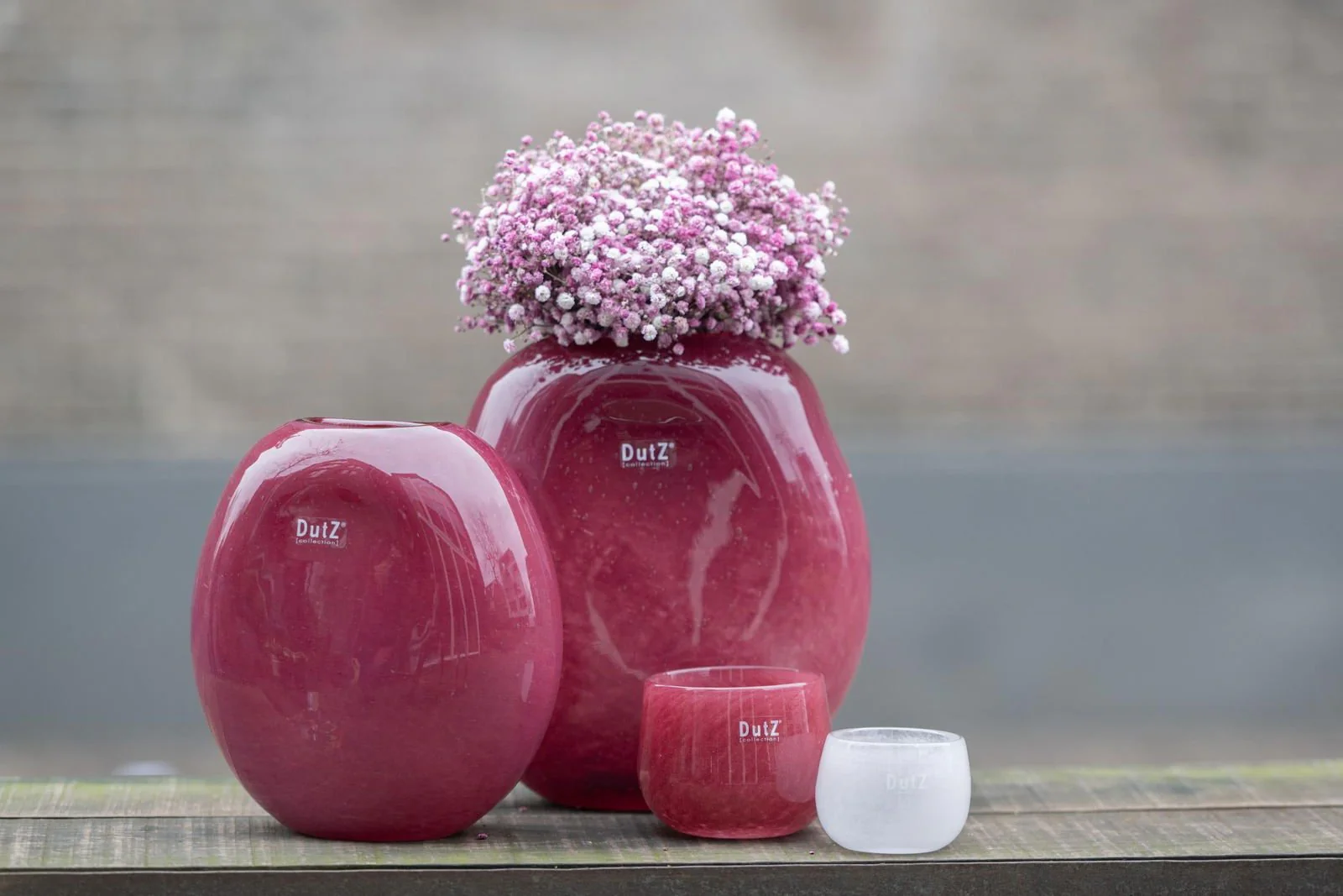 Vase Decor OVALI - RED Bubbles - Image 6