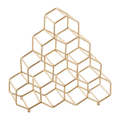 Vertex 10 Bottle Gold Finish Spice Rack - Image 2