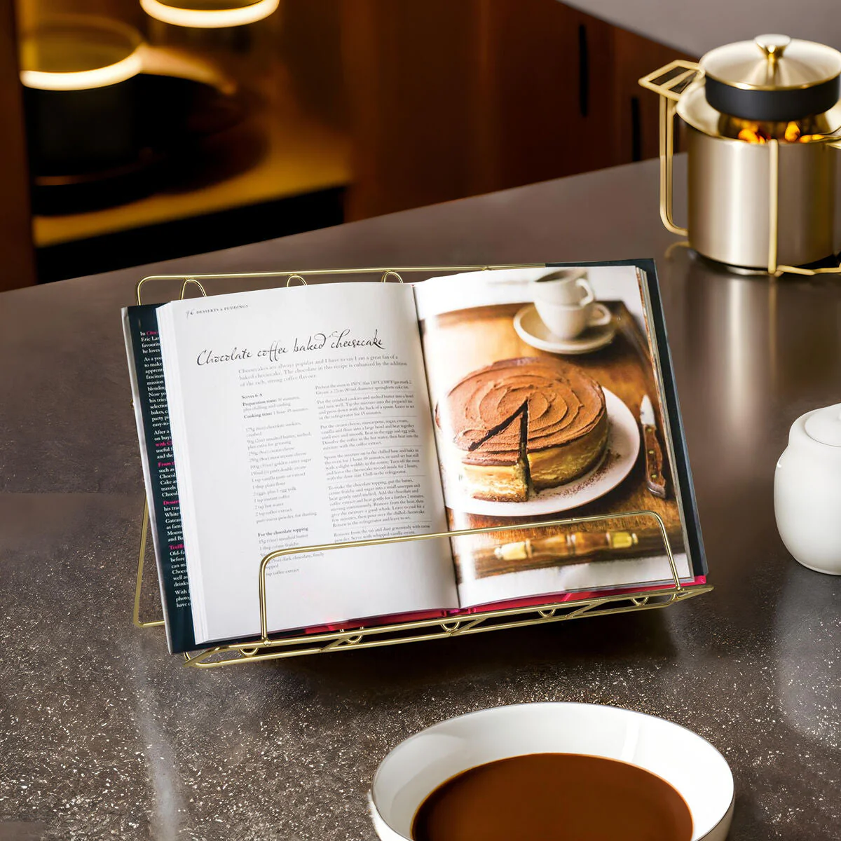 Vertex Copper Finish Cook Book Stand - Image 4