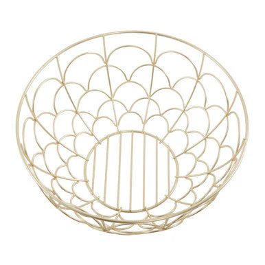 Vertex Deco Matte Gold Fruit Basket - Image 2