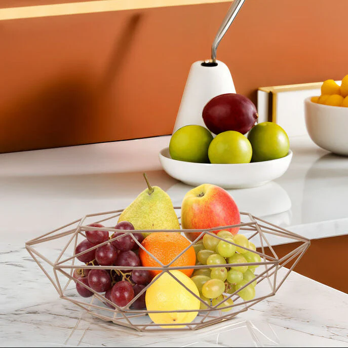 Vertex Pink Finish Fruit Basket - Image 2