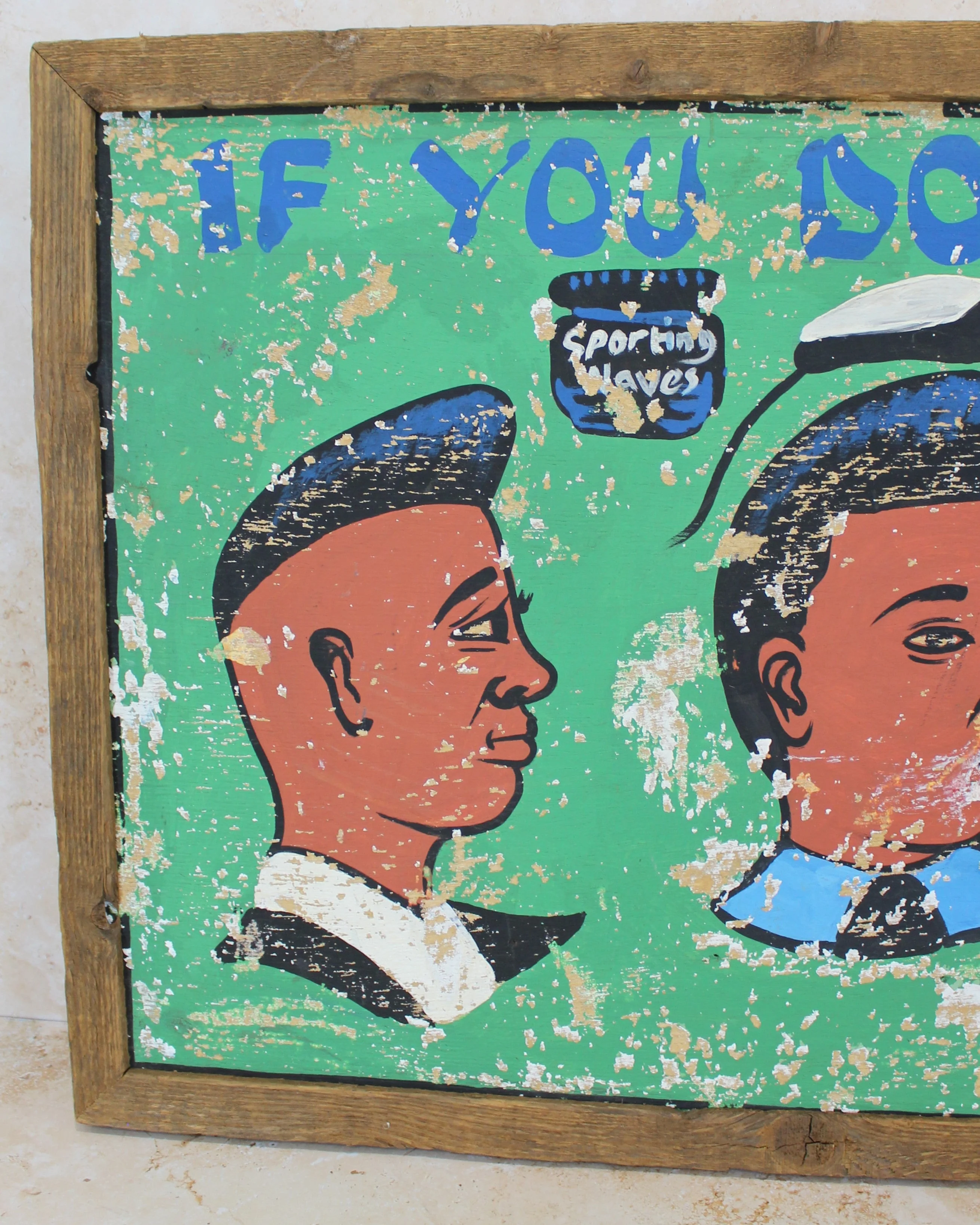 Vintage African Barber Sign - 138.1 - Image 3