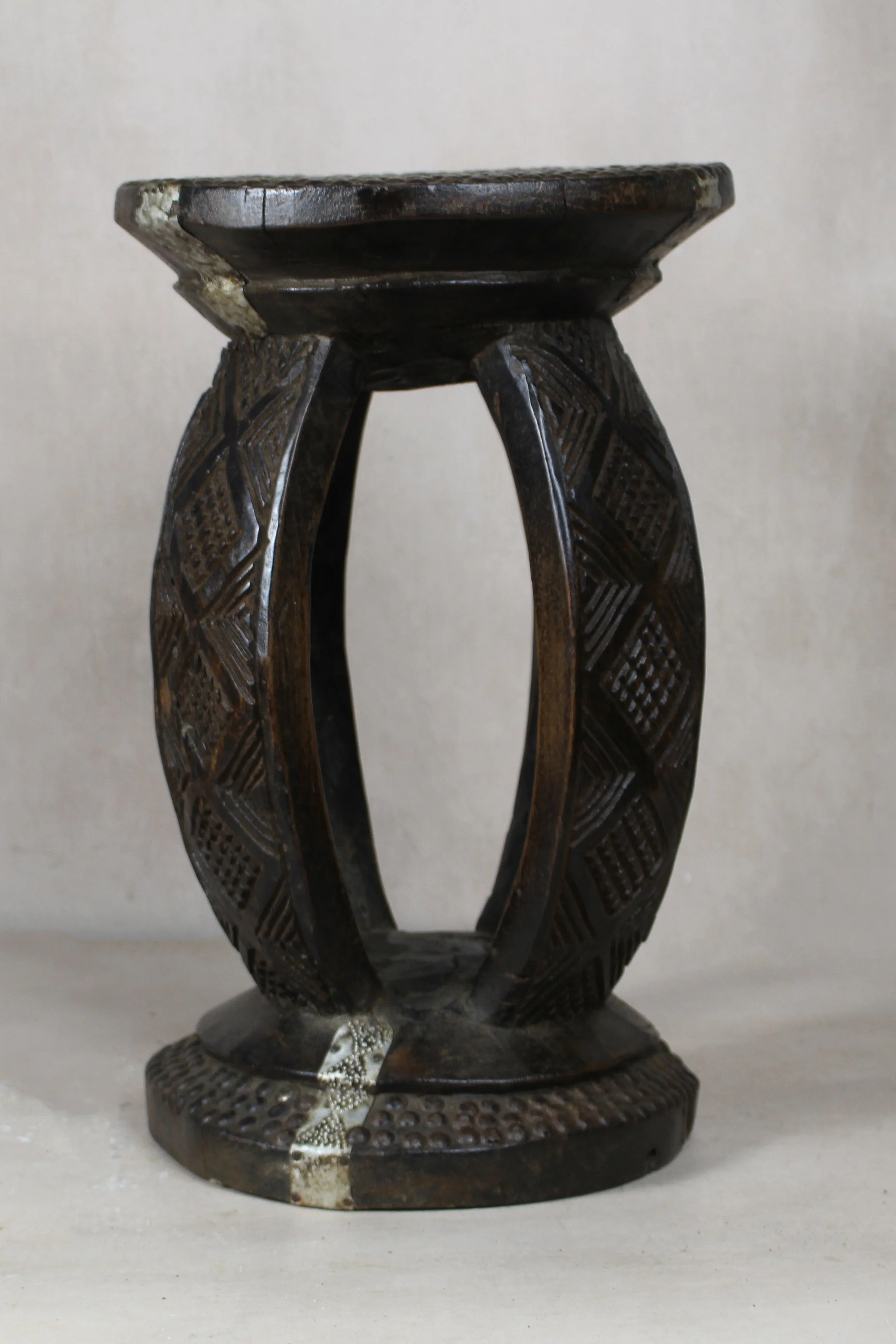 Vintage Rwanda Wood Side Table 2.3
