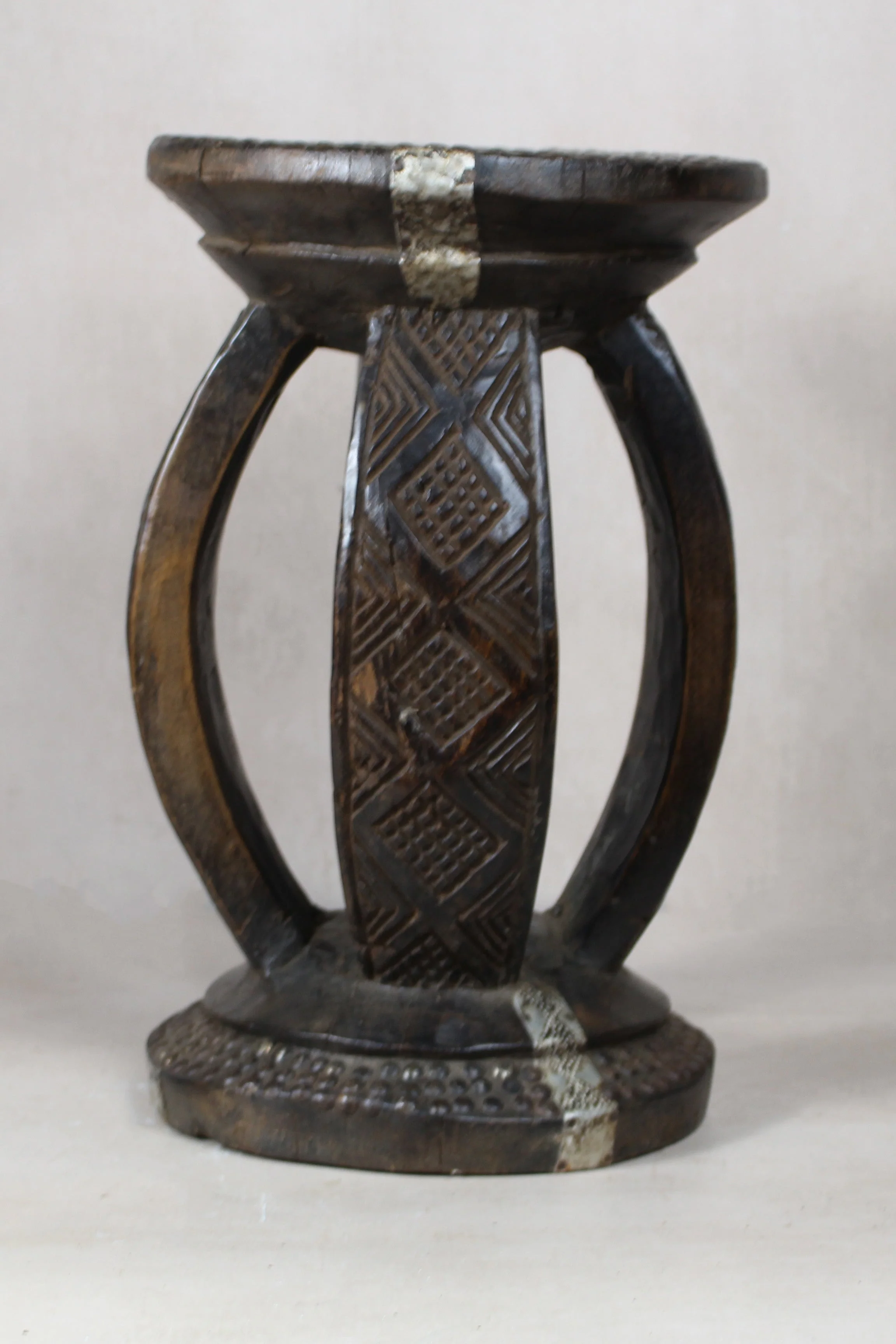 Vintage Rwanda Wood Side Table 2.3 - Image 2