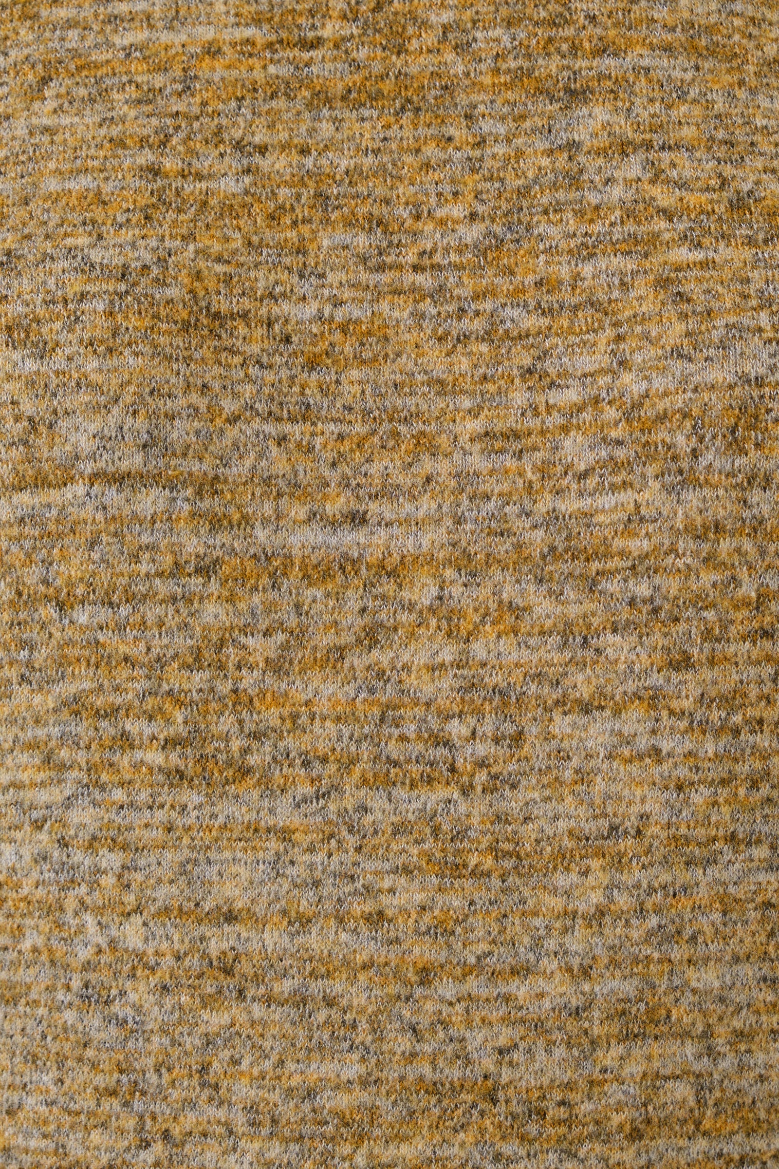 Vista Soft Marl Polo Neck Short Sleeve Top - Mustard - Image 6