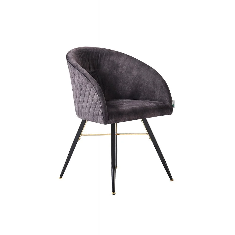 Vittorio LUX Velvet Dining Chair with Metal Legs - Perfect for Dining Room Living Room - Image 3