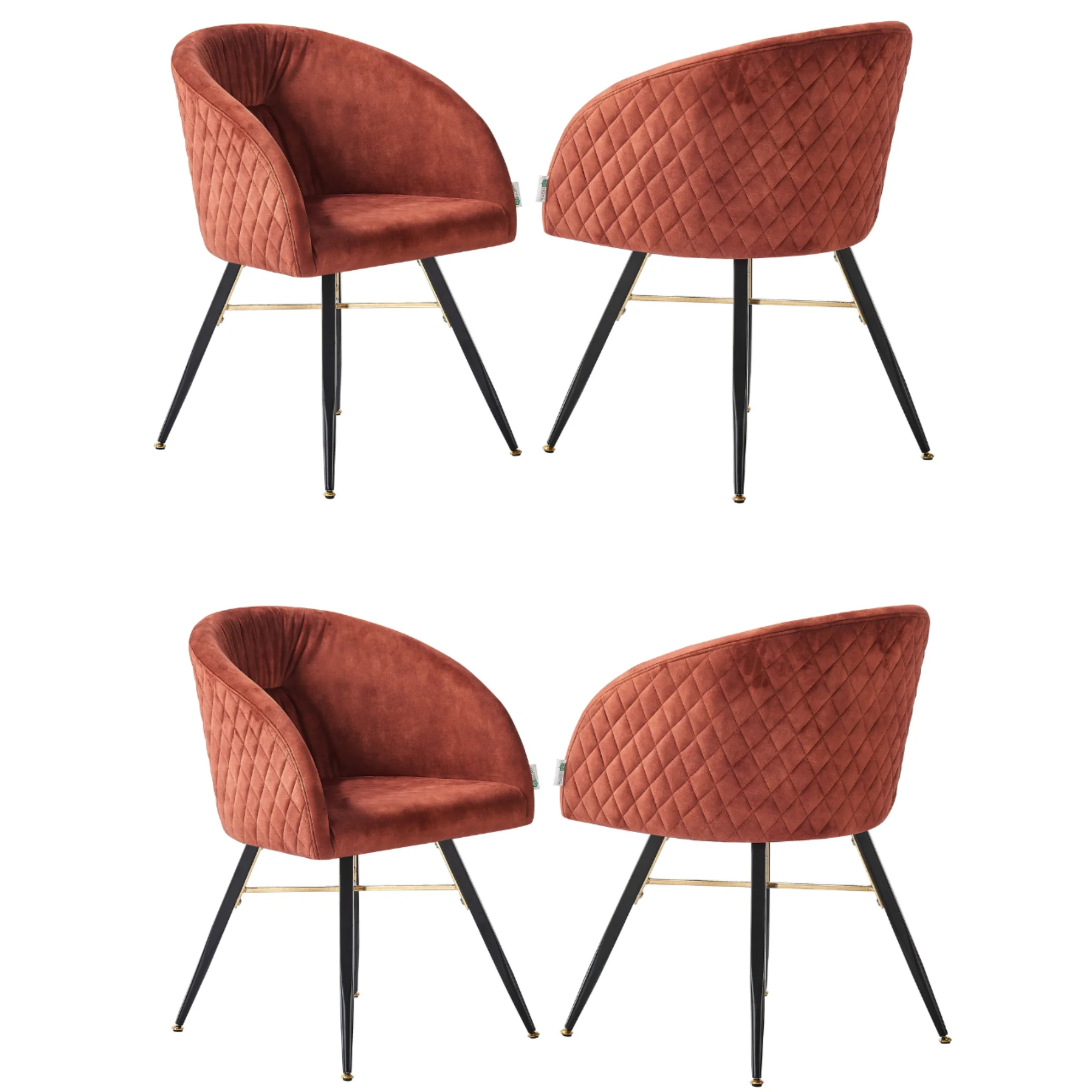 Vittorio LUX Velvet Dining Chair with Metal Legs - Perfect for Dining Room Living Room - Image 75