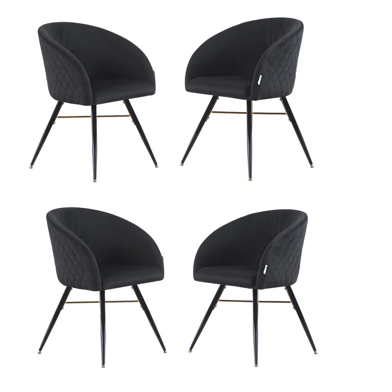 Vittorio LUX Velvet Dining Chair with Metal Legs - Perfect for Dining Room Living Room - Image 76