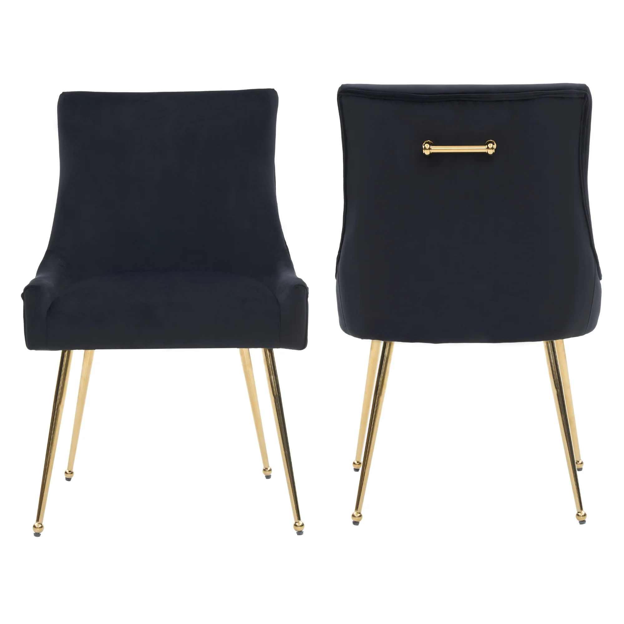 Viviana Velvet Dining Chair – Gold Legs, Ring Handle & Modern Accent - Image 21