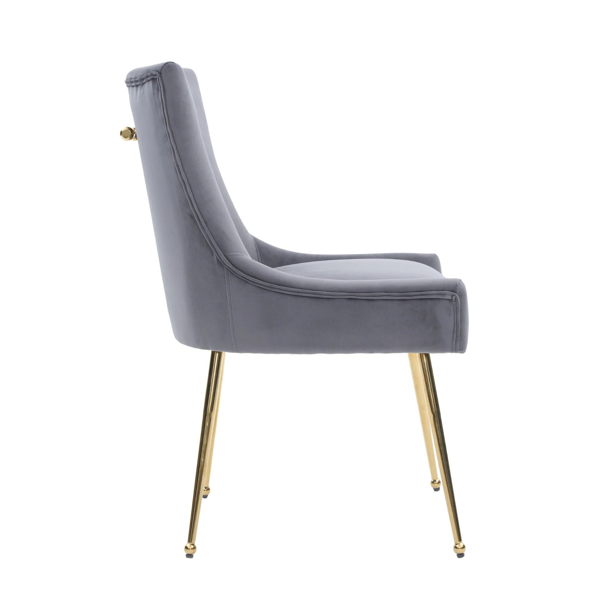 Viviana Velvet Dining Chair – Gold Legs, Ring Handle & Modern Accent - Image 8