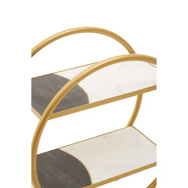 Vizzini Brass Finished 2 Tier Unit - Image 10
