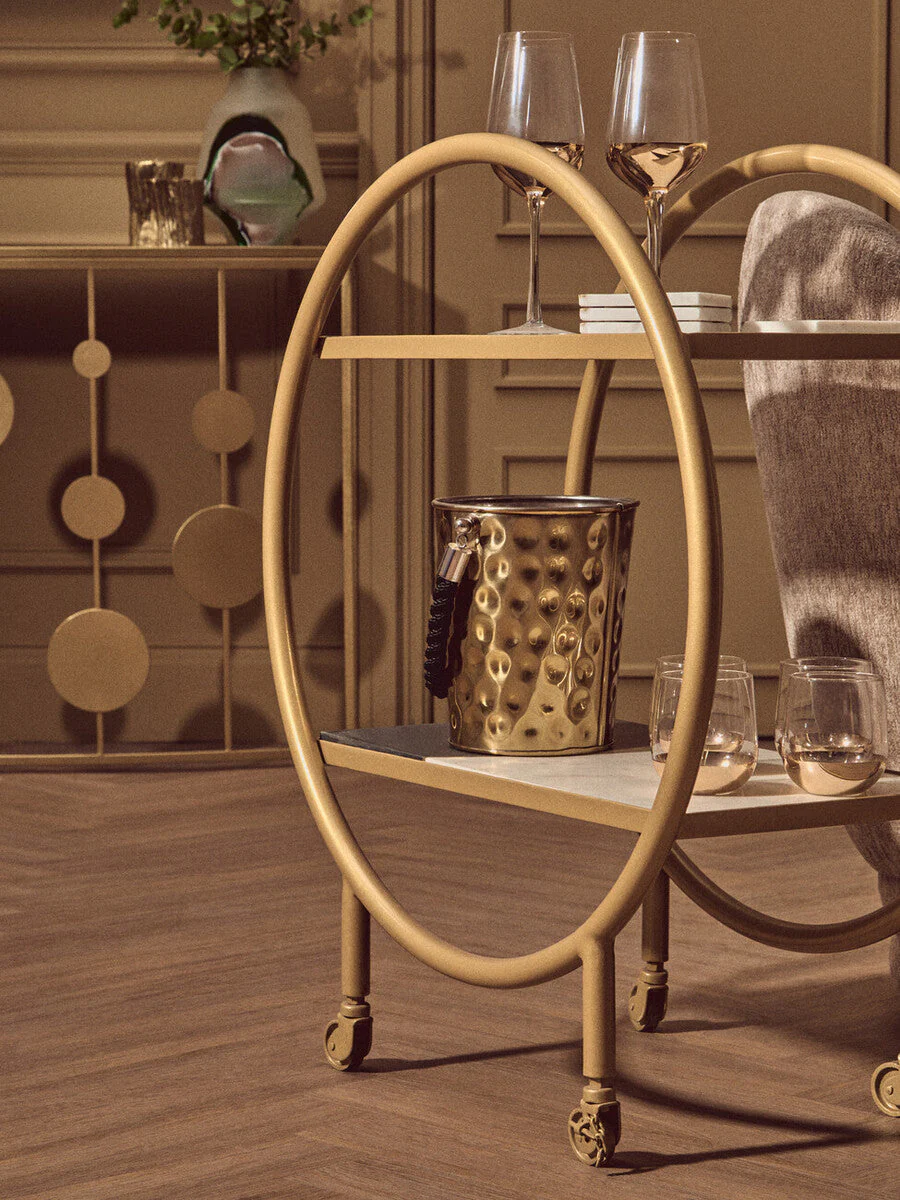 Vizzini Brass Finished 2 Tier Unit - Image 3