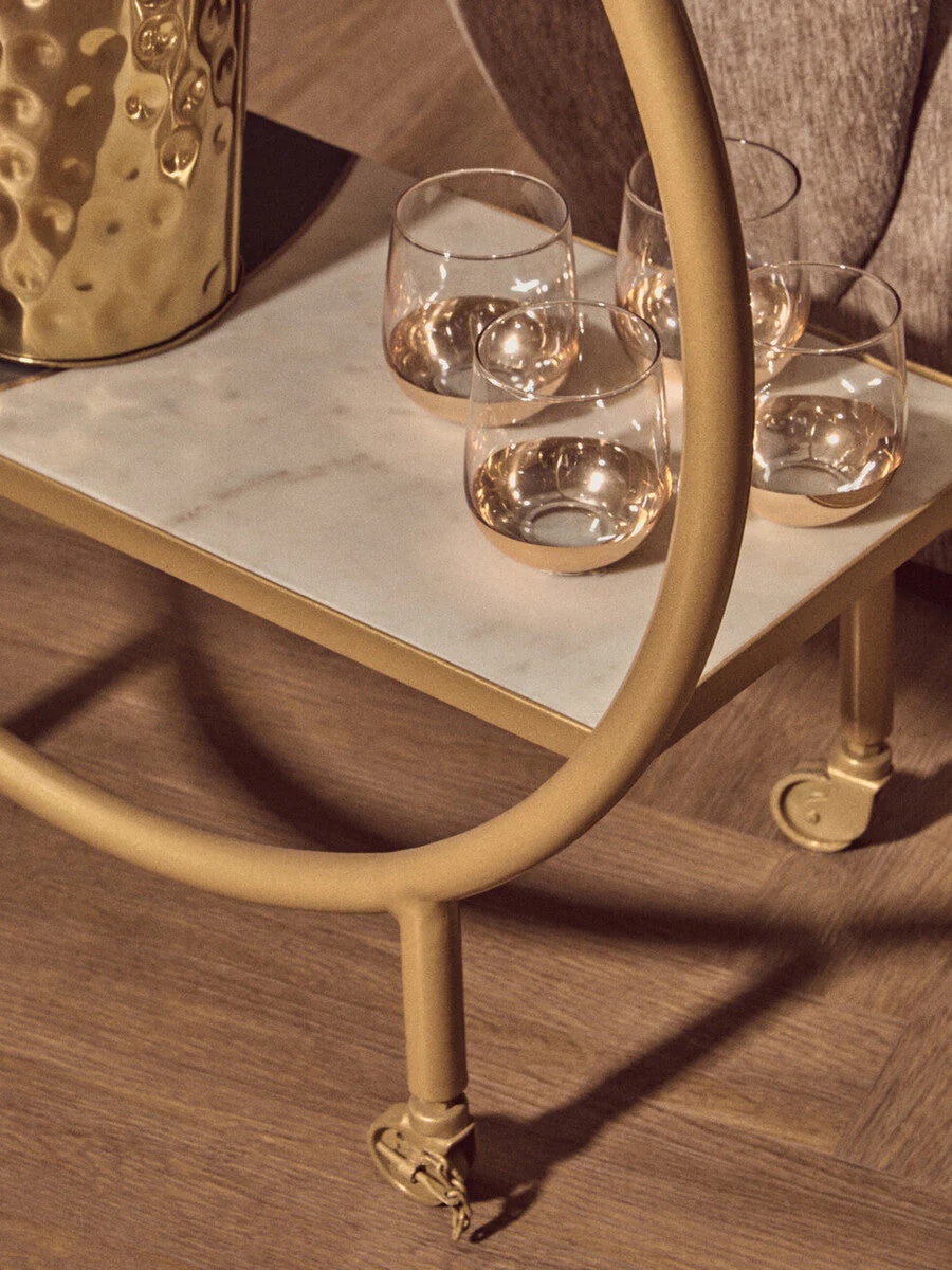 Vizzini Brass Finished 2 Tier Unit - Image 4