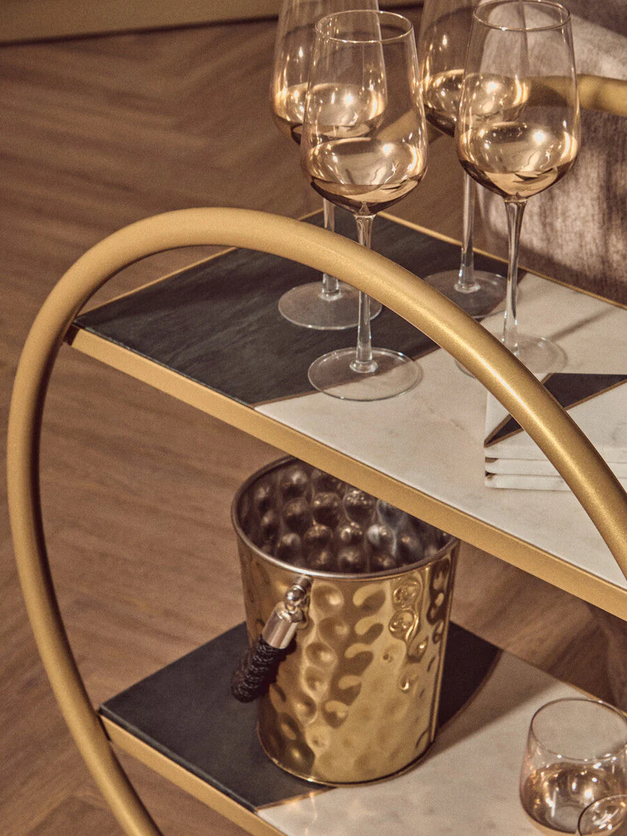 Vizzini Brass Finished 2 Tier Unit - Image 5