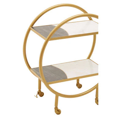 Vizzini Brass Finished 2 Tier Unit - Image 9