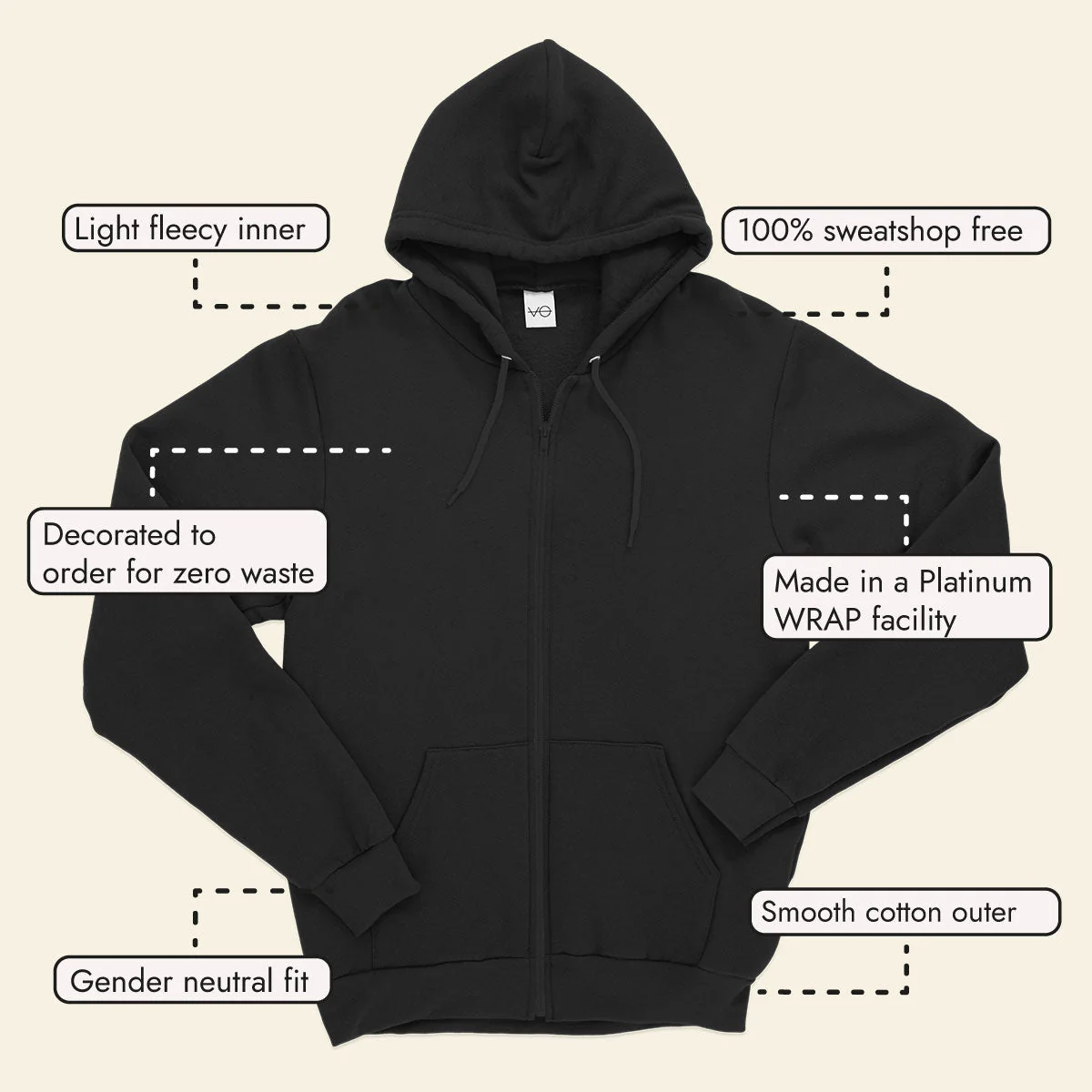 VO Elements Zip Up Hoodie (Unisex) - Image 12
