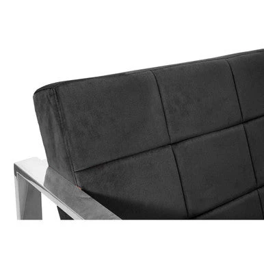 Vogue Black Velvet Lounge Chair - Image 6