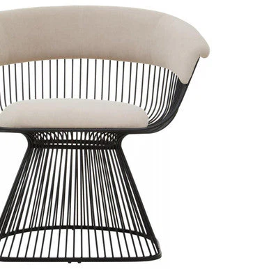 Vogue Mink Velvet and Black Frame Chair - Image 6